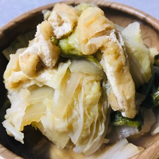 お袋の味♫ 白菜と油揚げの煮物